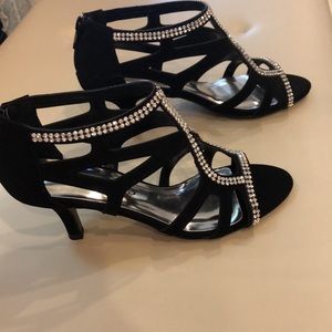 Easy Street black heels with rhinestones